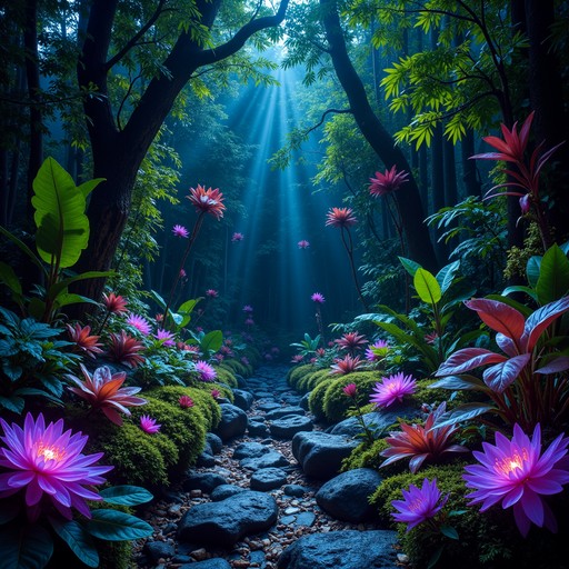Free Enchanted Forest Stream Image - Forest, Stream, Sunbeams ...