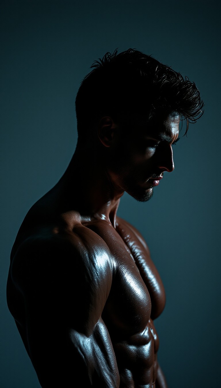 Free Strength In Shadow Image - Muscular, Athletic, Chiaroscuro ...