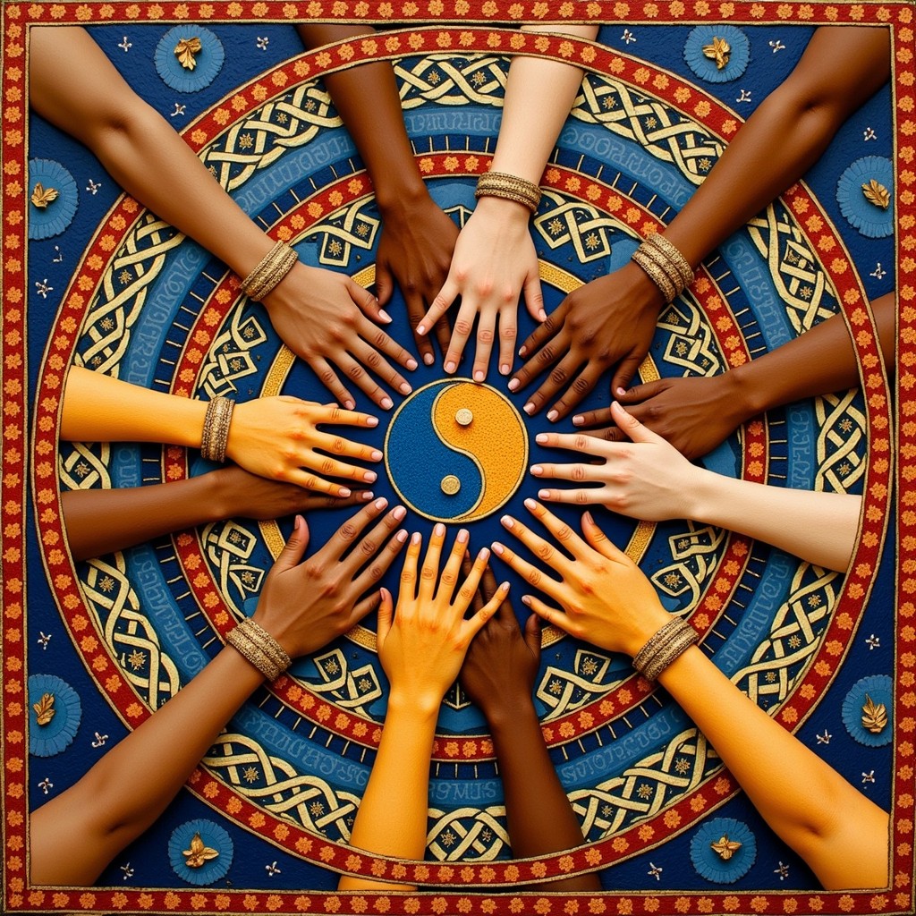 Unity Diversity Rangoli Photo Free Unity Through Diversity Image - Unity, Diversity, Mandala ...