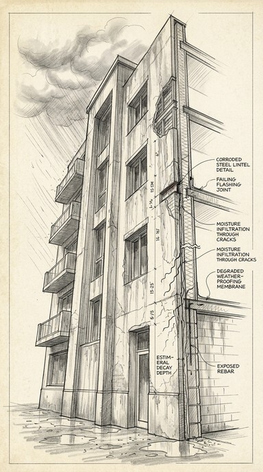 Free Coastal Building Decay Image - Architectural, Sketch, Weathered ...
