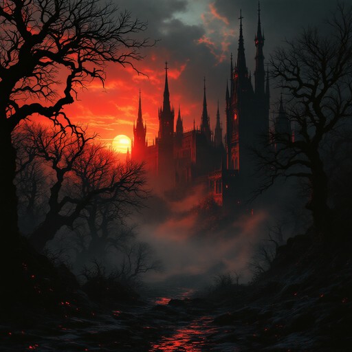 Free Haunted Spires Glow Image - Gothic, Cathedral, Sunset | Download ...