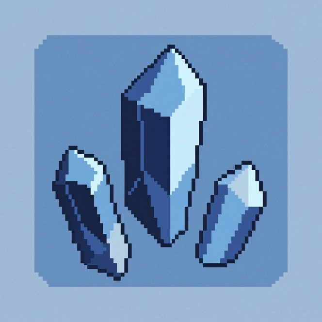 Free Blue Pixel Crystals Image - Crystals, Pixel, Geometric | Download ...