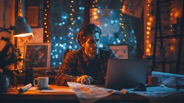 Free Productive Night Work Image - Workspace, Individual, Productivity ...