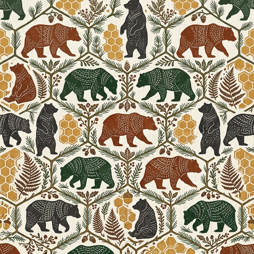Free Nordic Bear Pattern Image - Pattern, Bears, Wildlife | Download at ...