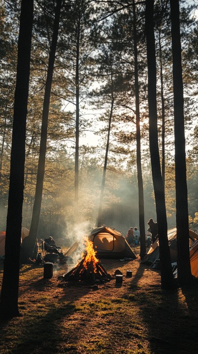 Free Campfire at Sunset Image - Campfire, Sunset, Forest | Download at ...