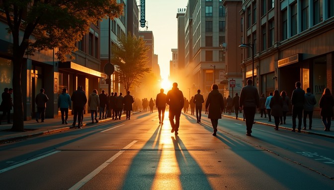 Free Sunset City Glow Image - Sunset, City, Street | Download at StockCake