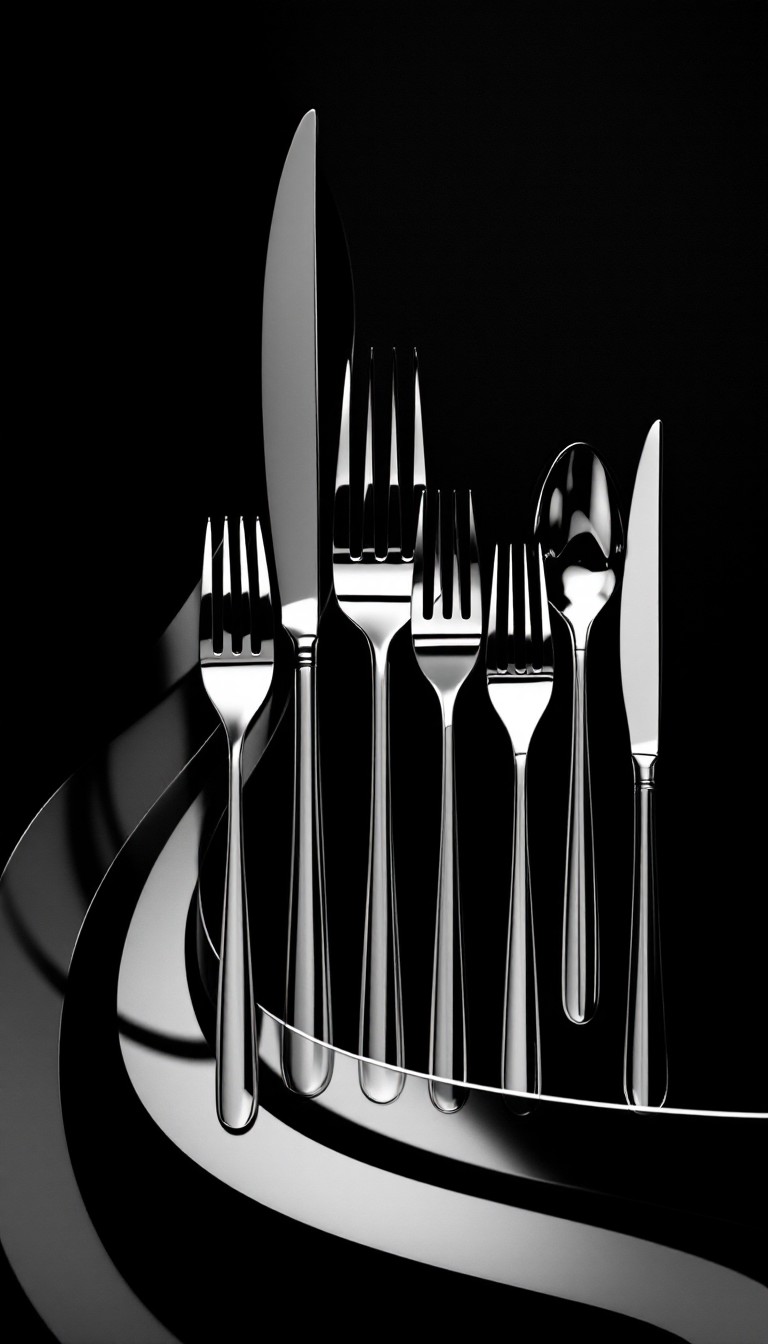 Free Elegant Silver Design Image - Silverware, Minimal, Geometric ...
