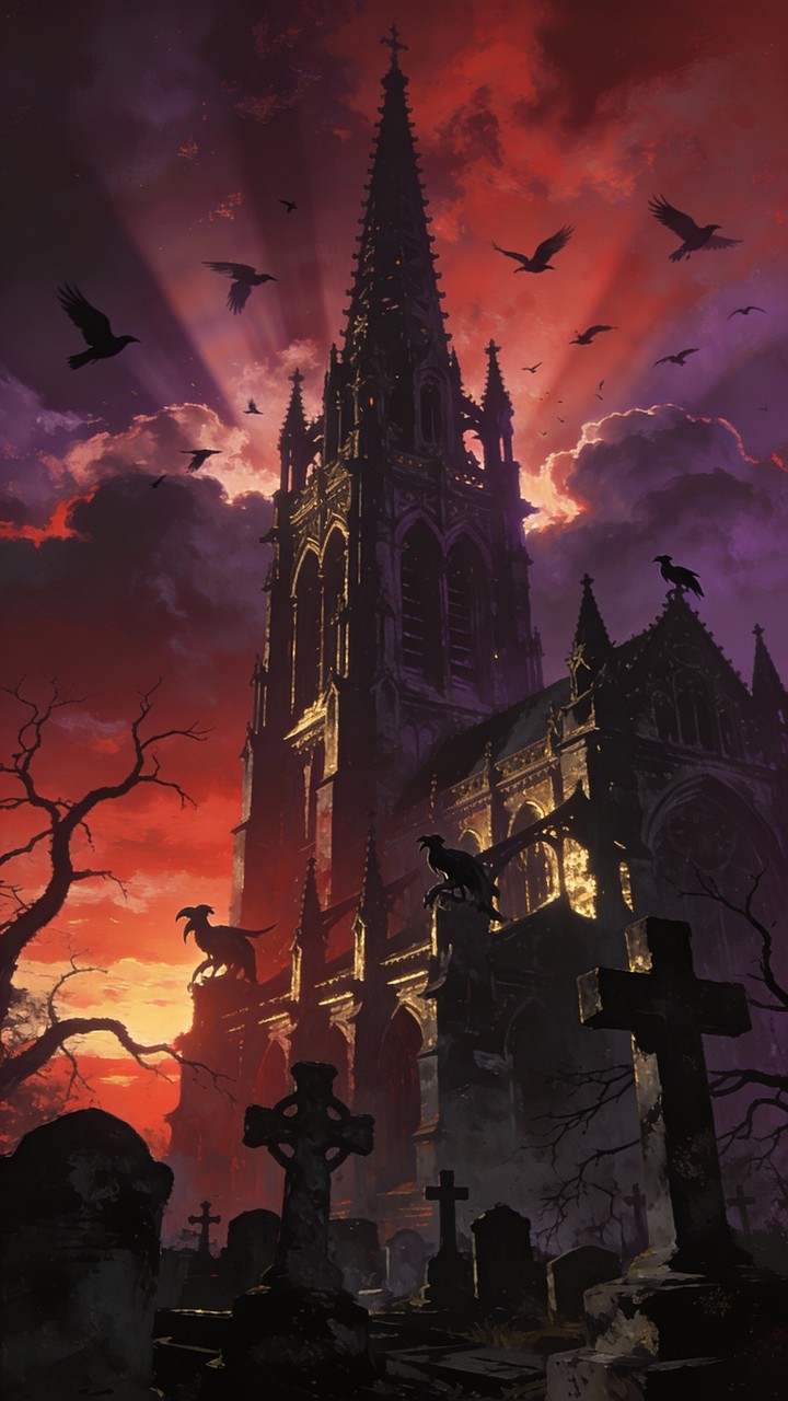 Free Dark Cathedral Rising Image - Gothic, Cathedral, Sunset | Download ...