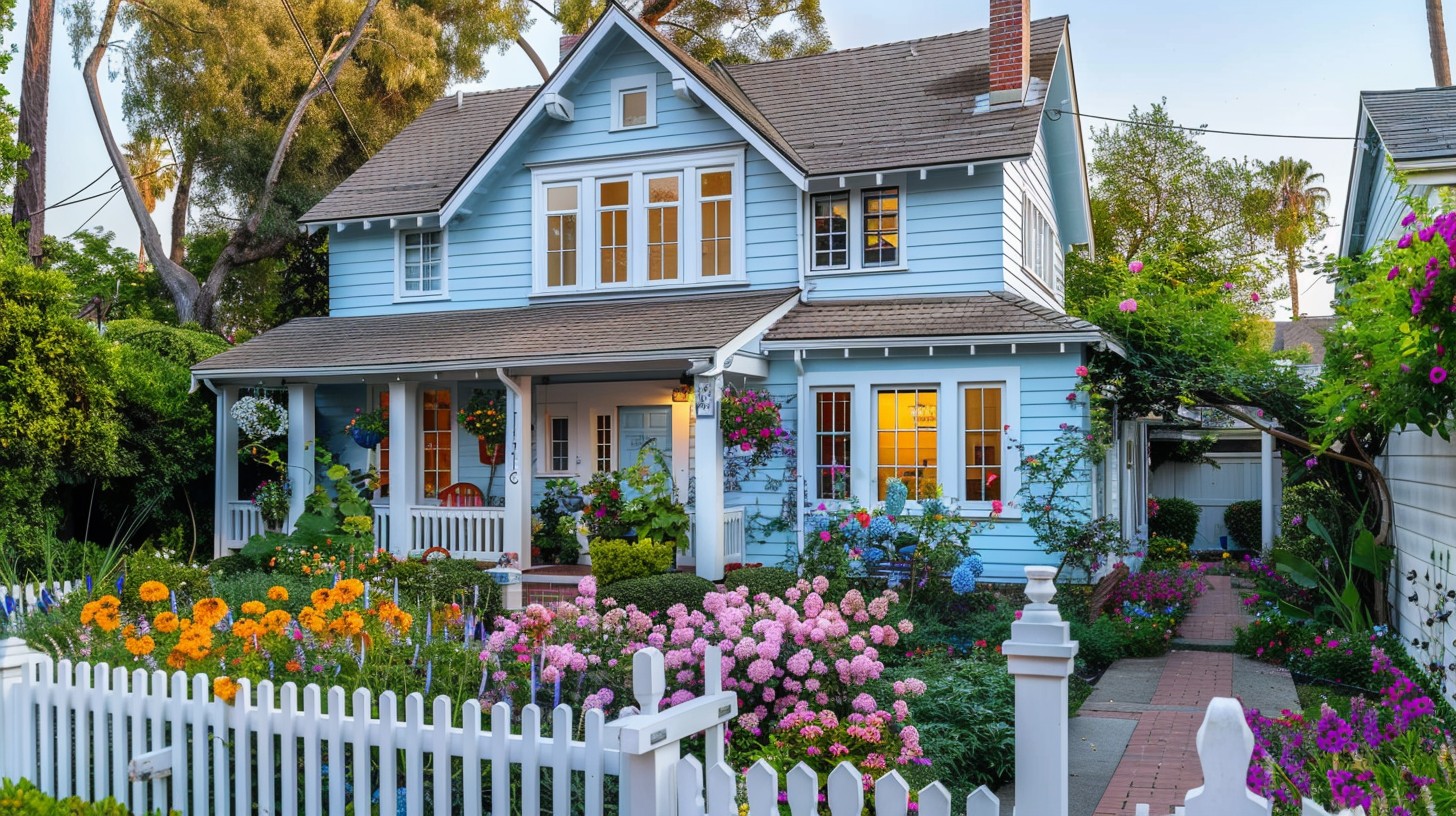 Faim Home Free Charming Family Home Image - Home, House, Blue | Download at StockCake
