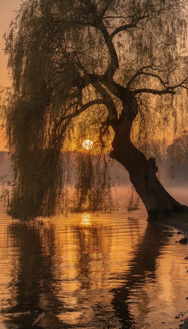 Free Golden Willow Sunset Image - Willow, Sunset, Lake | Download at ...
