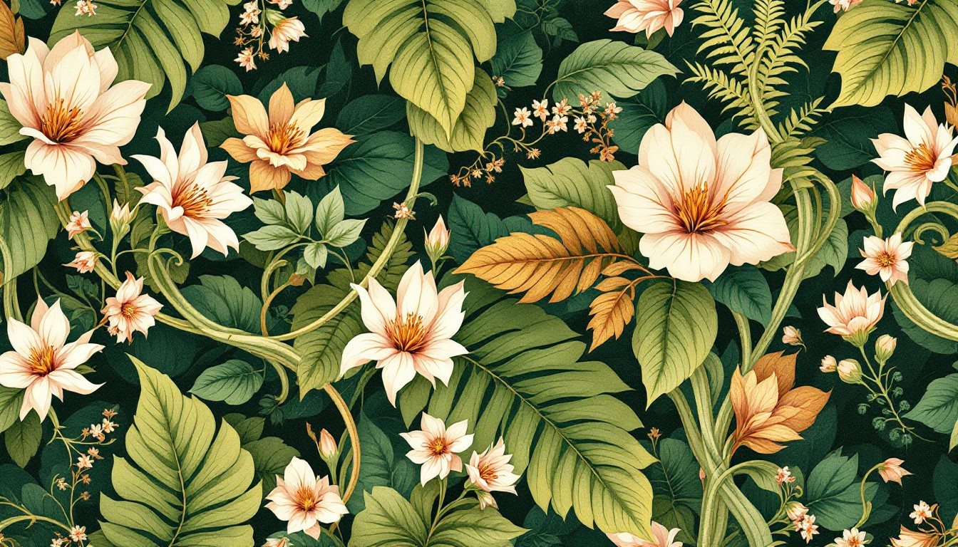 Tembakau Pattern Free Botanical Tobacco Pattern Image - Botanical, Tobacco, Pattern ...