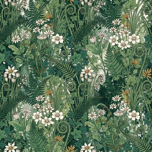 Free Elegant Botanical Pattern Image - Botanical, Emerald, Vintage ...