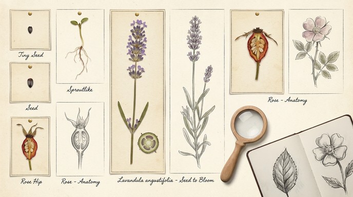 Free Botanical Study Collection Image - Botanical, Illustration, Nature ...