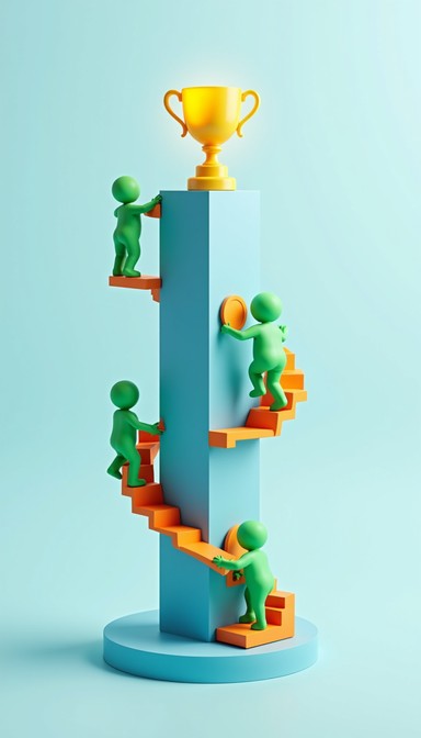Free Teamwork Trophy Tower Image - Teamwork, Collaboration, Achievement ...