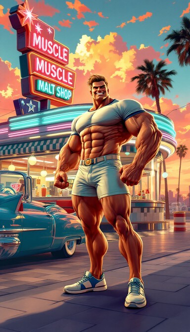 Free Retro Muscle Hero Image - Bodybuilder, Muscular, Athlete ...