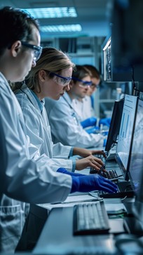Free Laboratory Data Analysis Image - Laboratory, Scientists, Computers ...