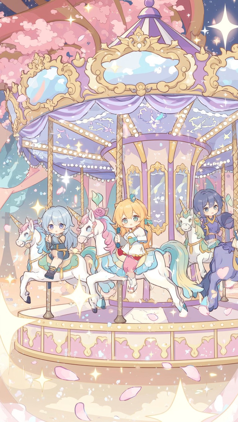Free Magical Carousel Dreams Photo - Carousel, Anime, Chibi | Download ...