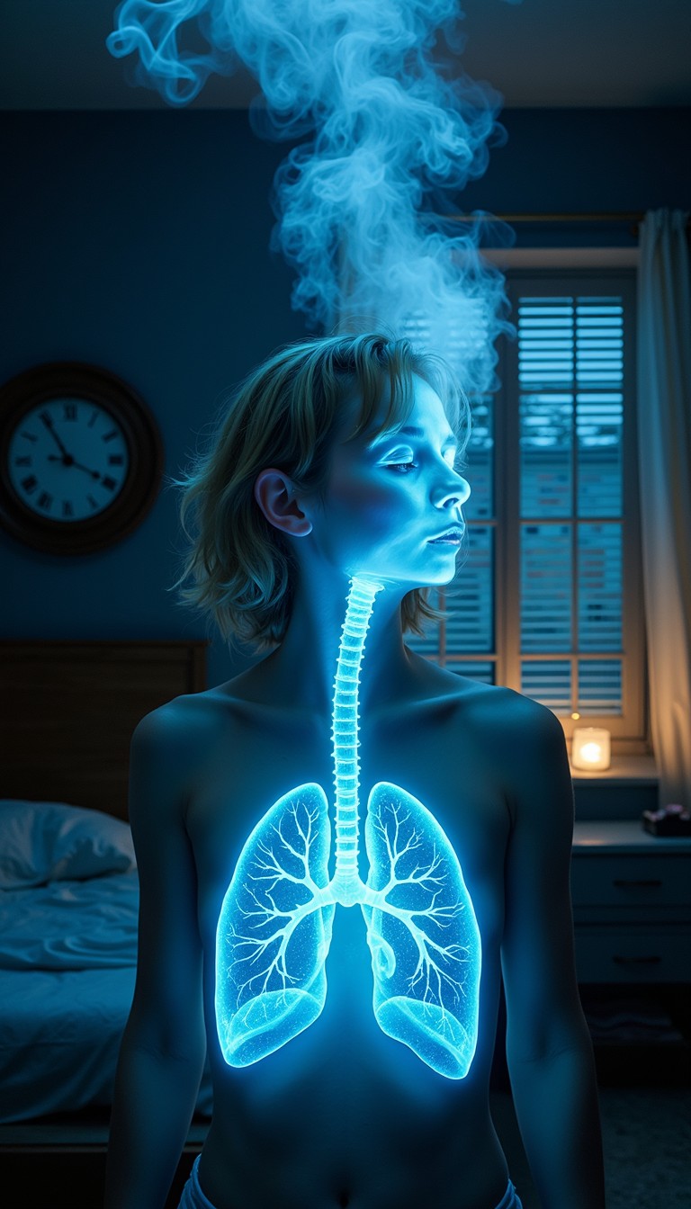 Free Luminous Breath Visualization Image - Lungs, Glowing, Cyan ...