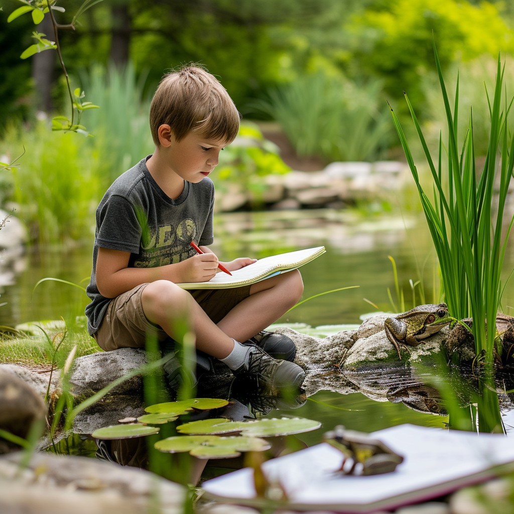 Download Boy Nature Drawing Image - Boy, Nature, Drawing | StockCake