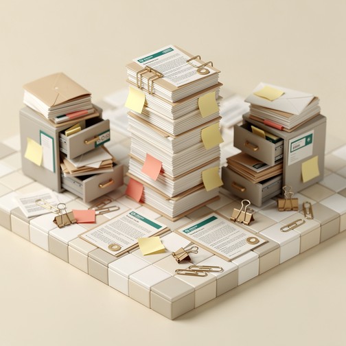 Free Paperwork Overload Scene Image - Isometric, Miniature, Office ...