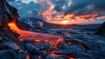 Free Volcanic Eruption Sunset Image - Volcano, Eruption, Sunset ...
