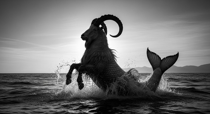 Free Mythical Sea-Goat Rising Image - Capricorn, Mythical, Creature ...