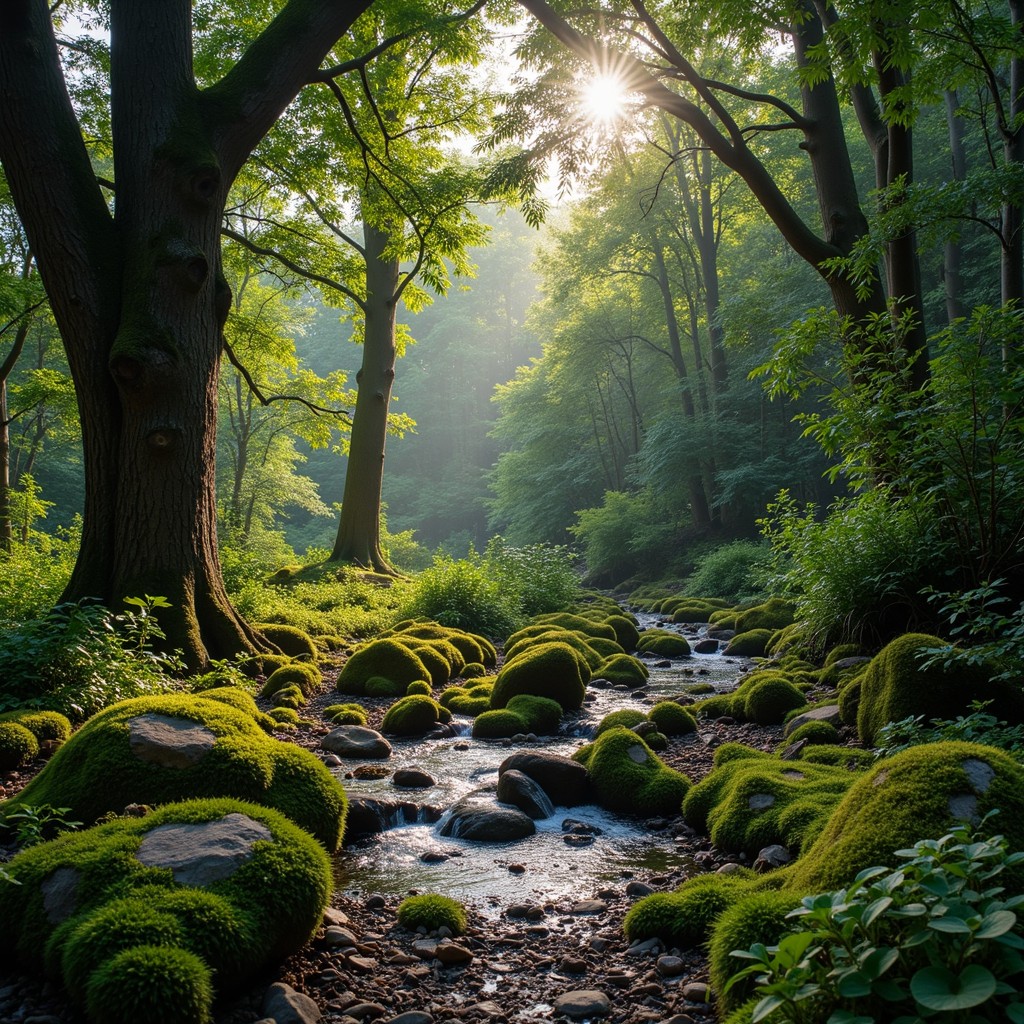 Free Enchanted Forest Stream Image - Forest, Stream, Sunbeams ...