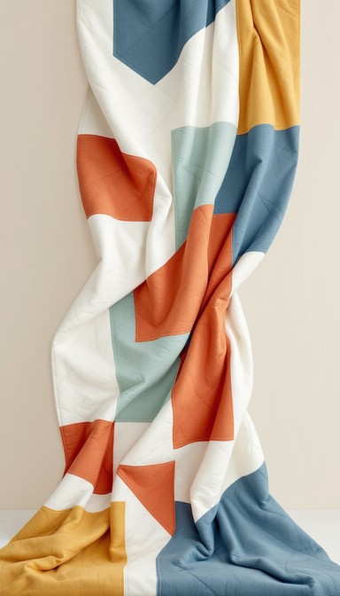Textile Blocks Modern Free Sculptural Fabric Art Image - Textile, Patchwork, Geometric ...