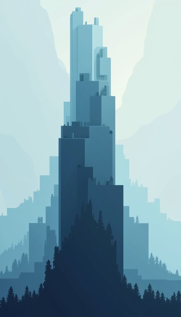 Free Misty Pixel Tower Image - Pixelart, Tower, Minimalist | Download ...