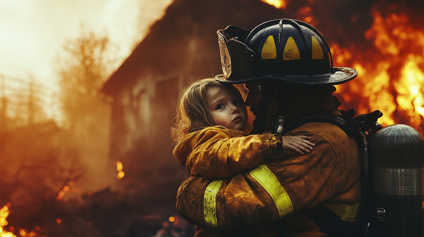 Free Heroic rescue moment Image - Firefighter, Child, Rescue | Download ...