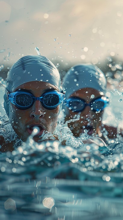 Generic Swimmer Free Swimmers in Action Image - Swimming, Competition, Athletes ...