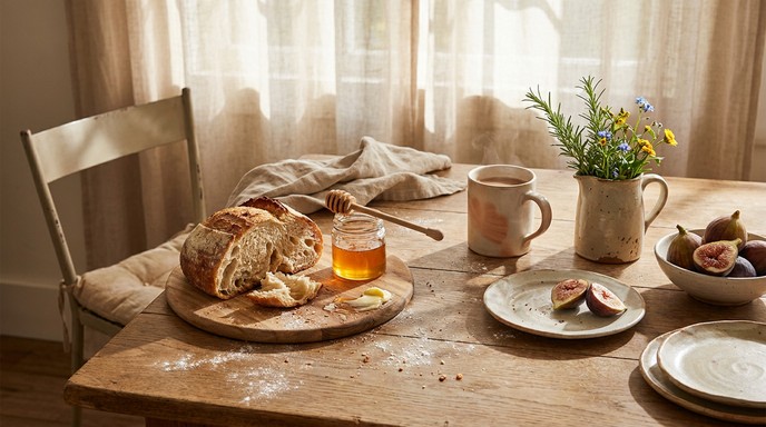 Free Rustic Farmhouse Breakfast Image - Rustic, Farmhouse, Sourdough ...