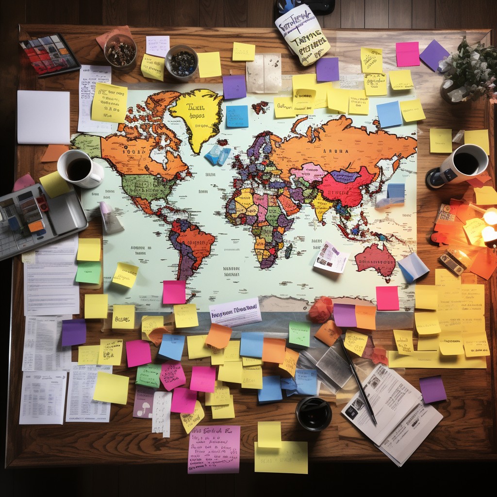 World Everything Layout Free Worldwide Planning Chaos Image - World, Map, Sticky | Download at ...