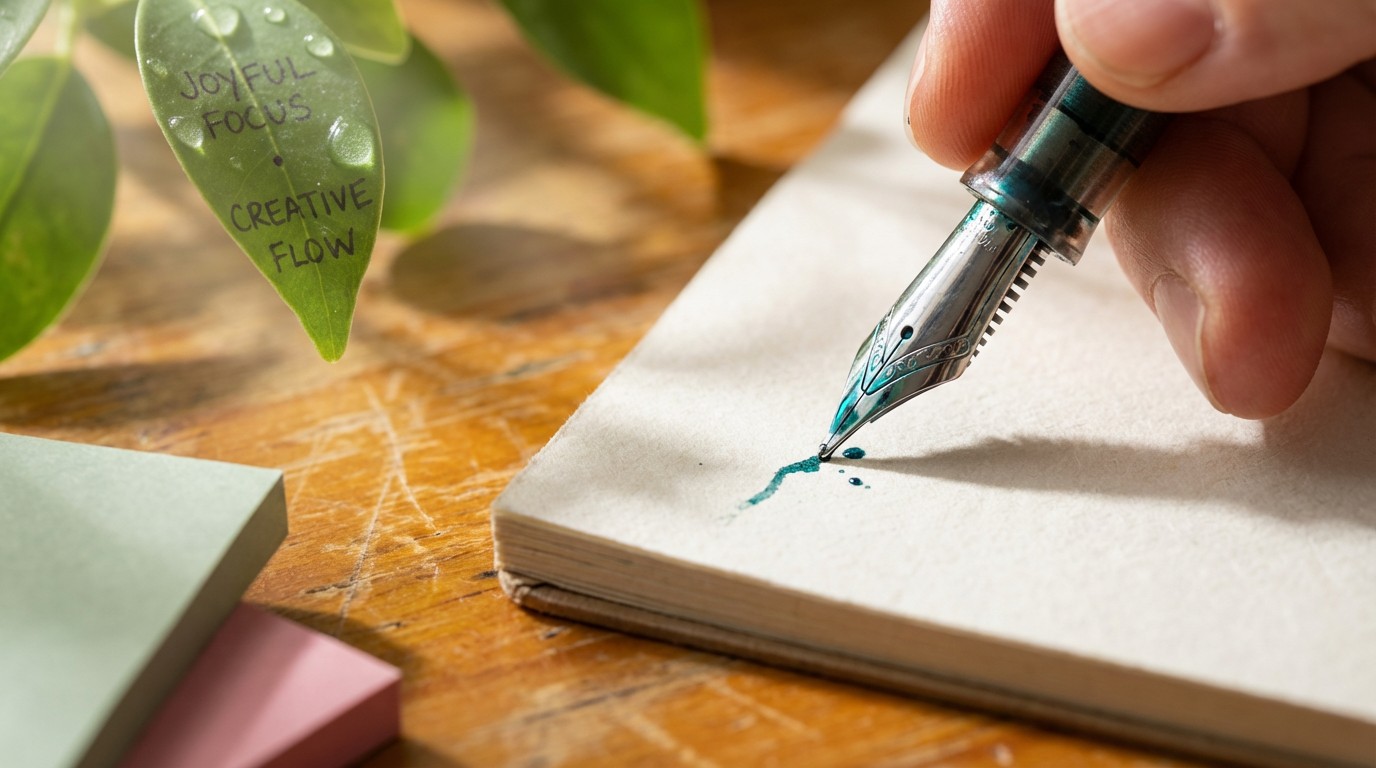 Free Teal Ink Flows Image - Writing, Journal, Pen | Download at StockCake