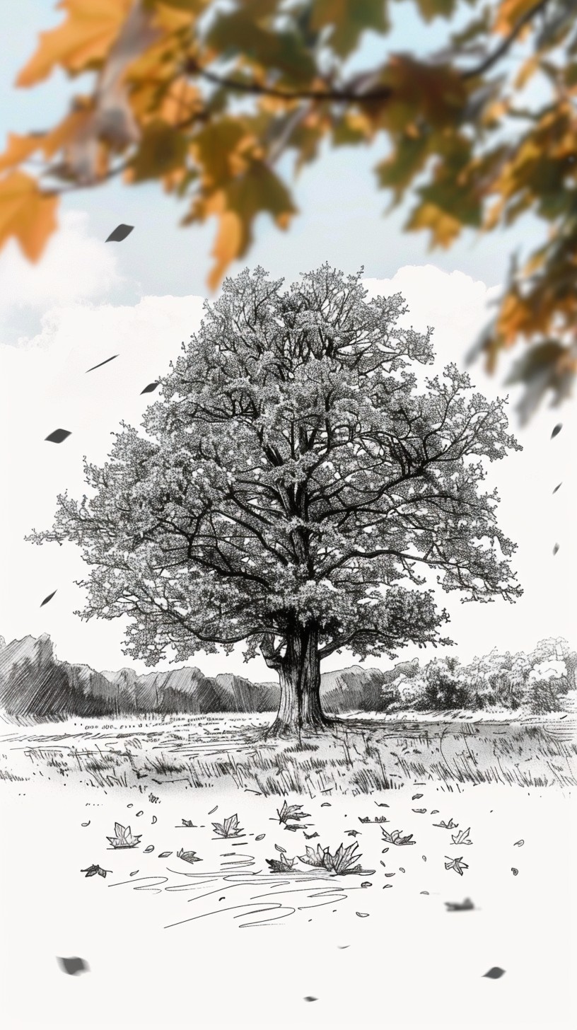 Free Autumn Sketch Art Image - Autumn, Sketch, Art | Download at