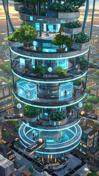 Free Sustainable Tech Paradise Image - Futuristic, Biosphere, Tower ...