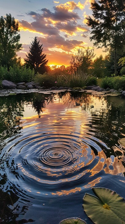 Red Sunset Ripple Free Sunset Ripple Reflection Image - Sunset, Ripples, Reflection ...