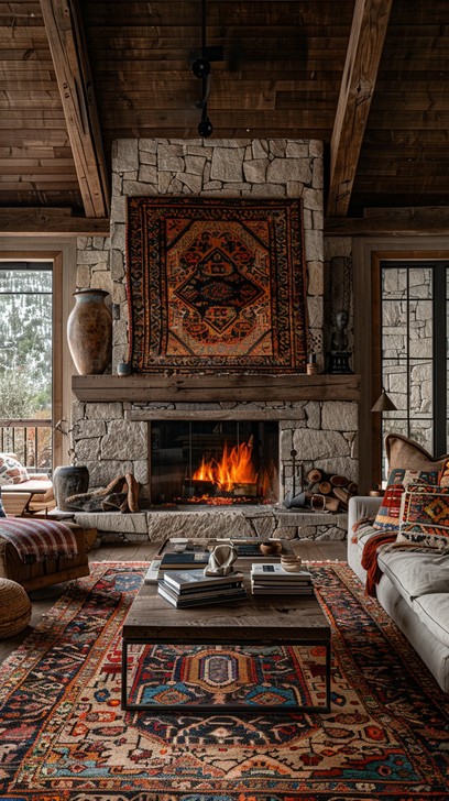 Free Rustic Adobe Interior Image - Interior, Traditional, Fireplace ...