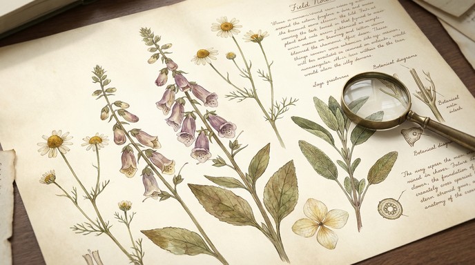 Free Botanical Study Collection Image - Botanical, Watercolor ...