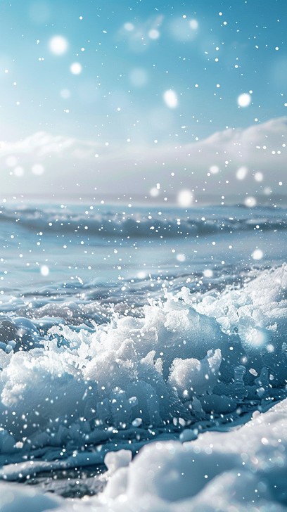 Ocean Spring Snowing Free Winter Ocean Waves Image - Winter, Ocean, Waves | Download at ...