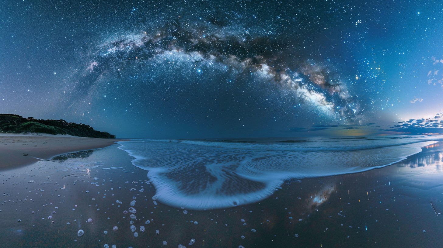 Free Starry Night Beach Image - Milky Way, Beach, Night | Download at ...