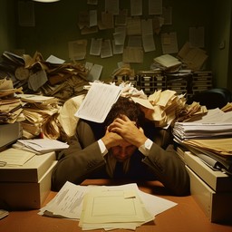Free Overwhelmed by paperwork Image - Man, Paperwork, Exhausted ...