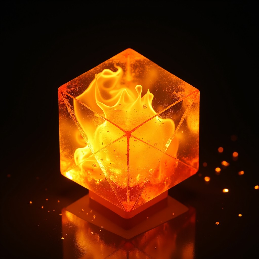 Free Fiery Crystal Cube Image - Crystal, Fire, Cube | Download at StockCake
