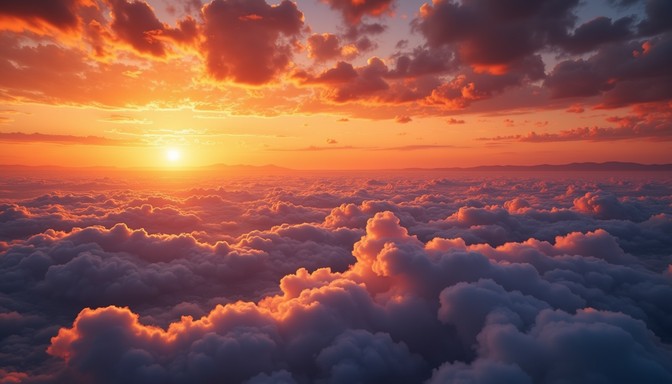 Free Sunset Above Clouds Image - Sunset, Clouds, Sky | Download at ...