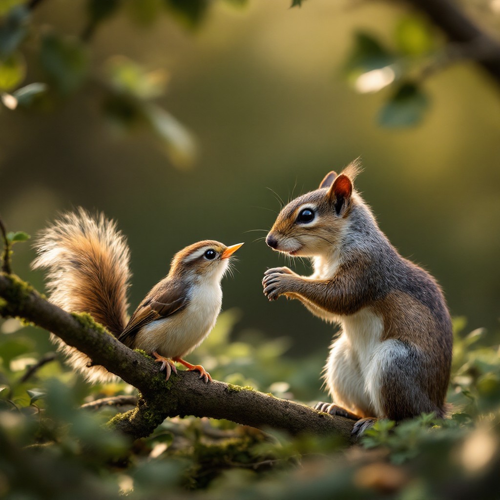 Free Unlikely Branch Friends Image - Squirrel, Bird, Wildlife ...