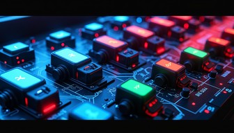 Free Illuminated Control Panel Image - Cyberpunk, Electronic, Mixer ...