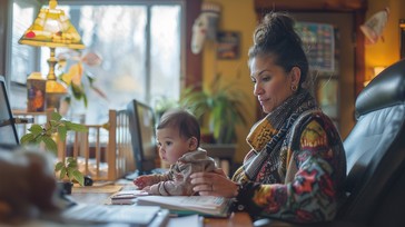 Free Motherhood multitasking moment Image - Mother, Baby, Work ...