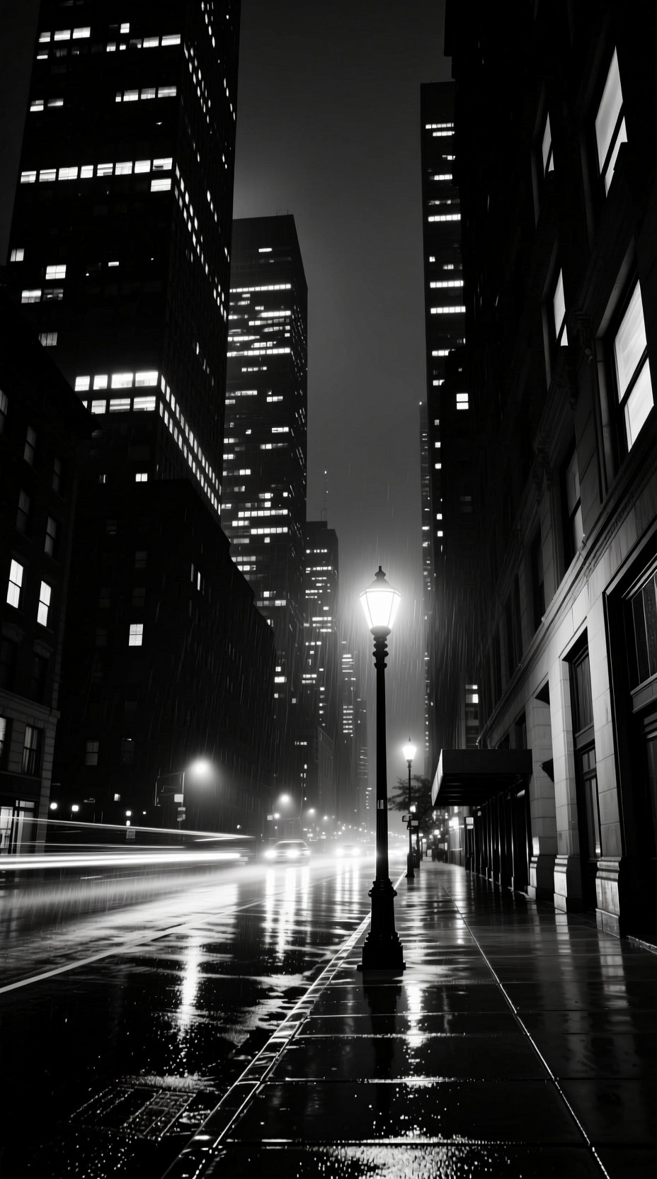 Free Rainy City Noir Image - Cityscape, Night, Monochrome | Download at ...