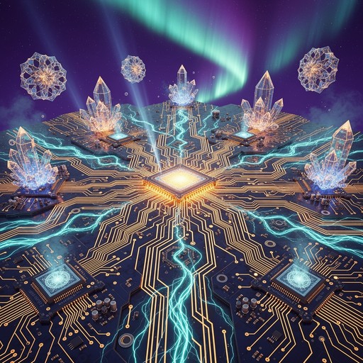 Technology Crystal Free Crystalline Digital Fusion Image - Technology, Crystal ...