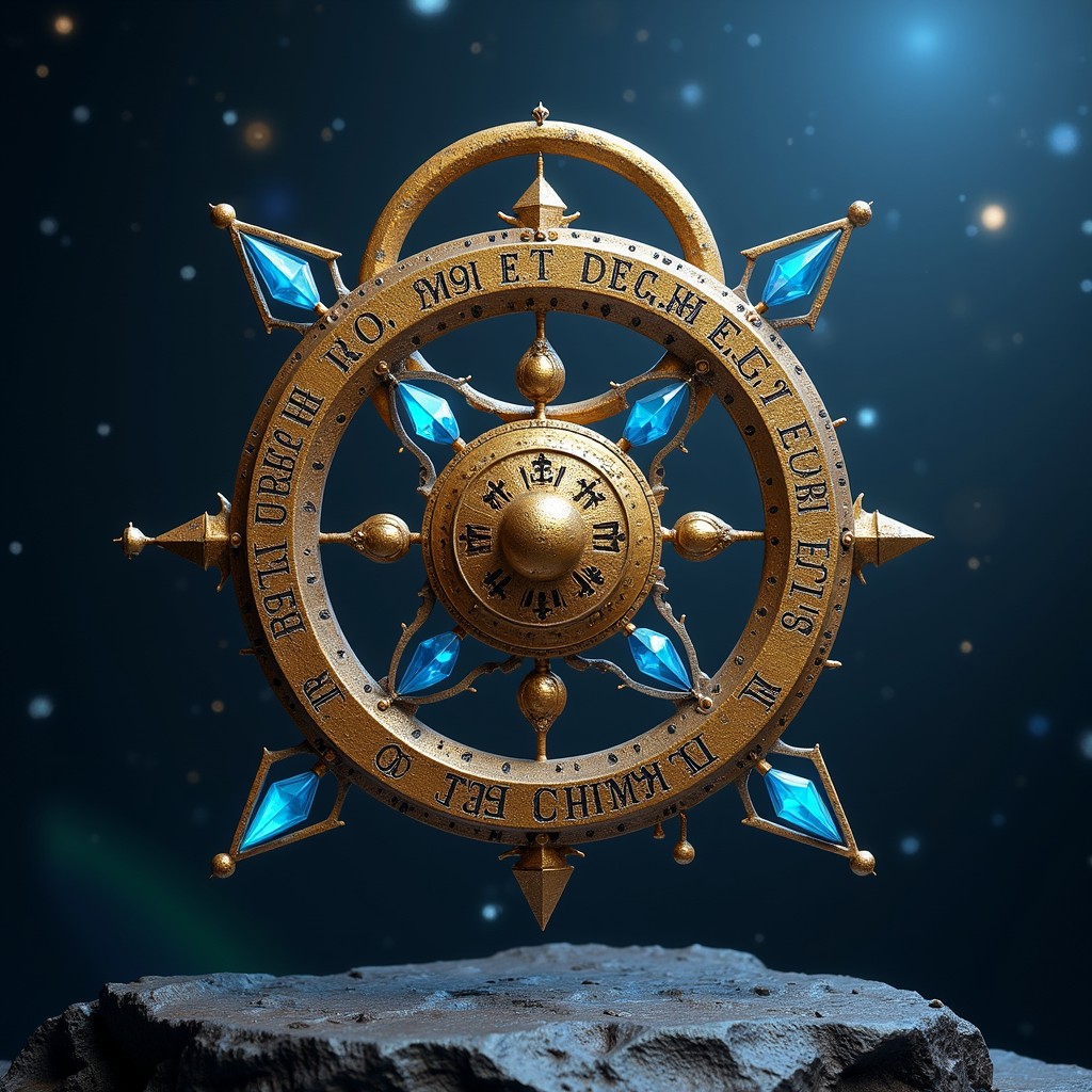 Free Ancient Cosmic Compass Image - Talisman, Celestial, Gold ...
